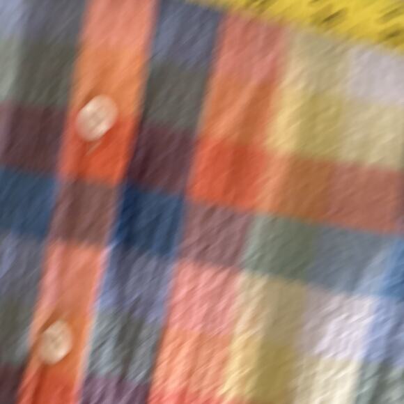 Bon worth women’s small petite short sleeve Plaidcamp shirt Button Down - Picture 6 of 10